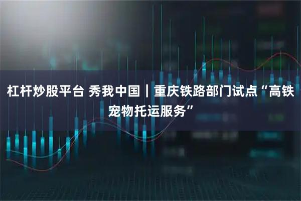 杠杆炒股平台 秀我中国｜重庆铁路部门试点“高铁宠物托运服务”