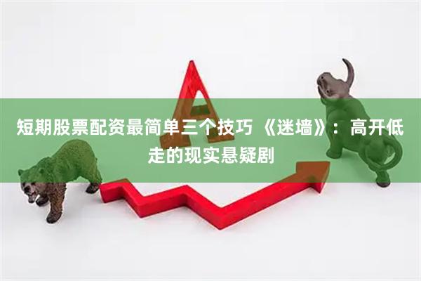 短期股票配资最简单三个技巧 《迷墙》：高开低走的现实悬疑剧